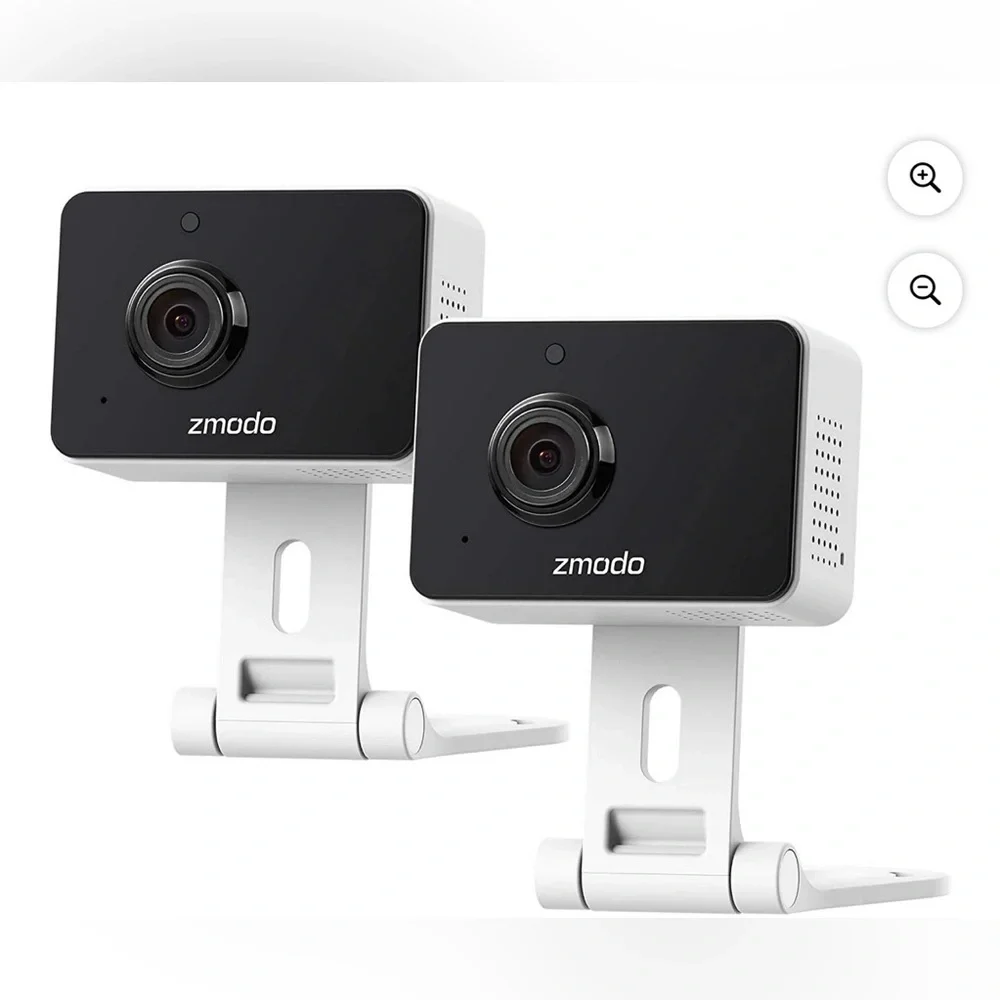 Zmodo. Two Indoor Webcams in Black & White - High-Definition Monitoring